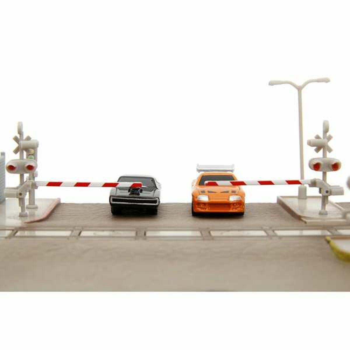 Trains and vehicles on rails